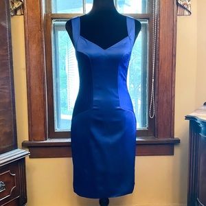 Aidan Mattox Sapphire Blue Sheath Cocktail Dress